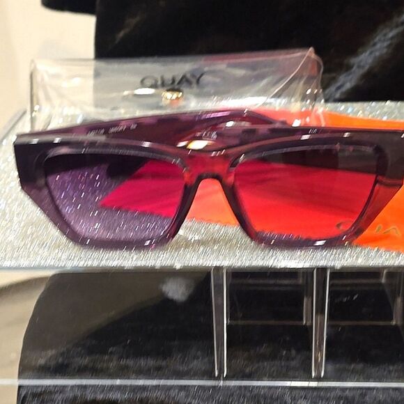 Quay Australia No Apologies Square  Lens Sunglasses- Amethyst main image 13
